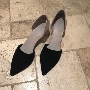 Vince Aurelian suede kitten heeled D’orsay pumps